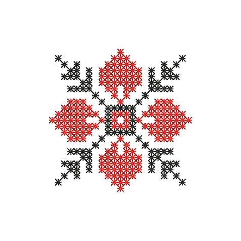 Cross Stitch Embroidery For Helmet