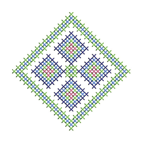 Cross Stitch Embroidery For Pillow