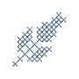 Cross Stitch Leaf Embroidery Patch