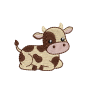 2.5" X 3" - Cute Cow Design for Kids’ School Backpack Embroidery Design