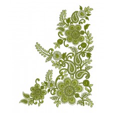 Decorative Corner Embroidery Design