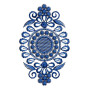Decorative Floral Blue Pattern Embroidery