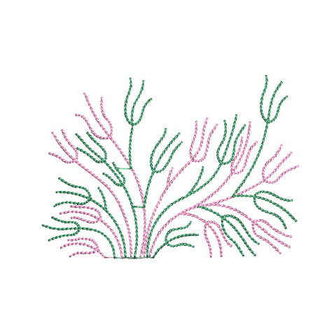 Delicate Leaf Butta Embroidery Design