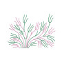 Delicate Leaf Butta Embroidery Design