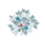 Delicate Tri-Color Floral Butti Embroidery Design
