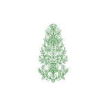 Dense Digital Foliage Motif Embroidery Design