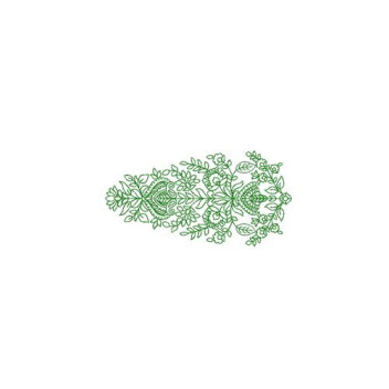 Dense Digital Foliage Motif Embroidery Design