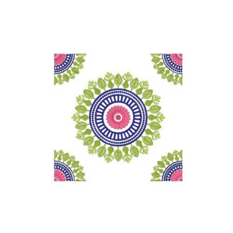 Dense Floral Round Motif Machine Embroidery Design