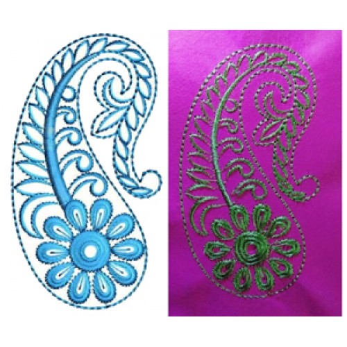 Dress Patch Embroidery Design 15043