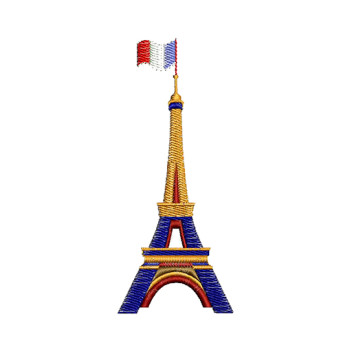 Eiffel Tower Embroidery Design