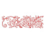 Elegant Floral Scroll Border Machine Embroidery Design