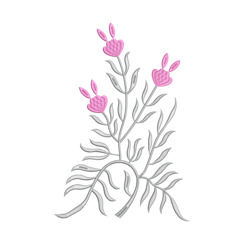 Elegant Floral Vine Panel Embroidery Design