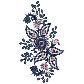 Elegant Leaf Applique Emboridery Design 25853
