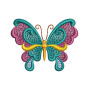 Detailed Butterfly Embroidery Design