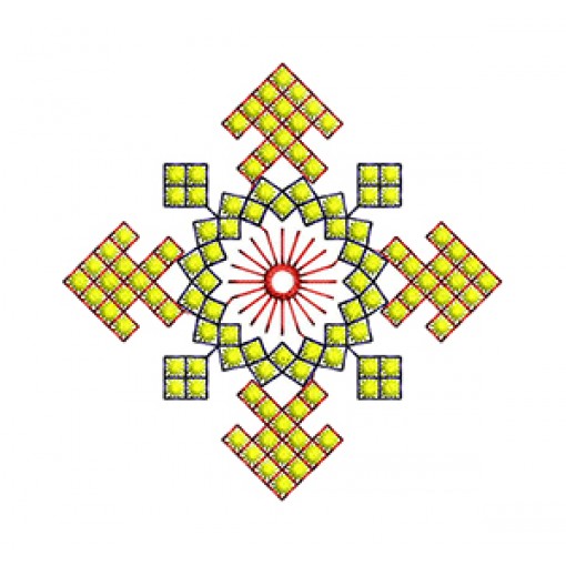 Embroidery Design Using Tripple Run