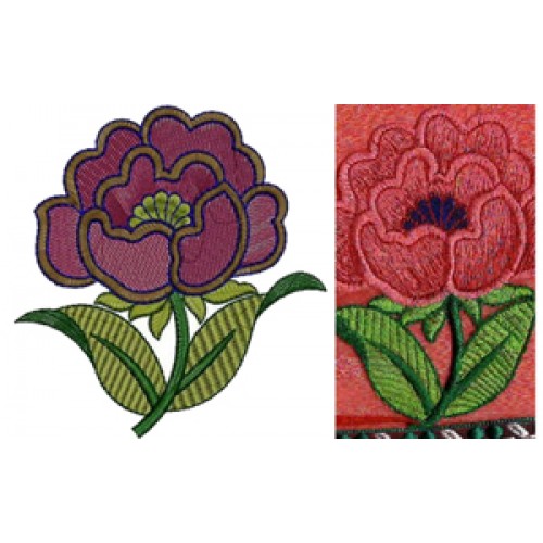 Embroidery Flowers Design 13580