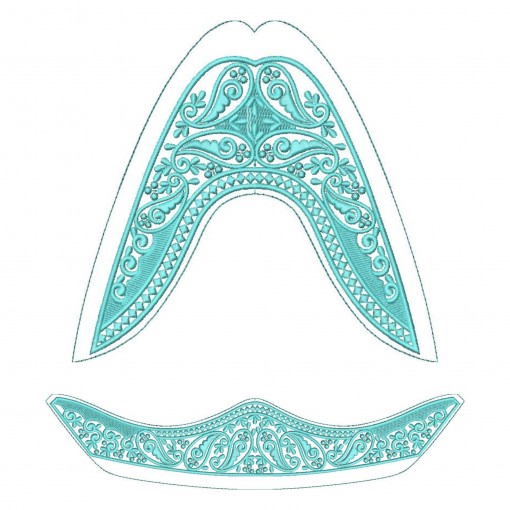 Embroidery Jutti Design With Applique Work