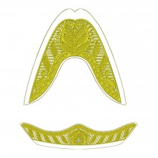 Embroidery Mojari Design With Leaves