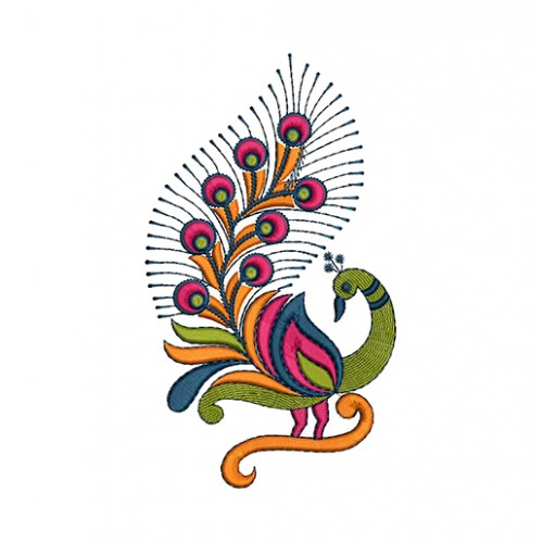 Embroidery Peacock Design