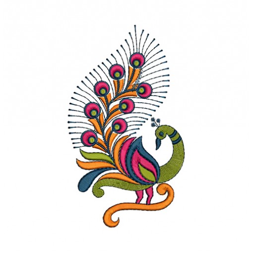 Embroidery Peacock Design