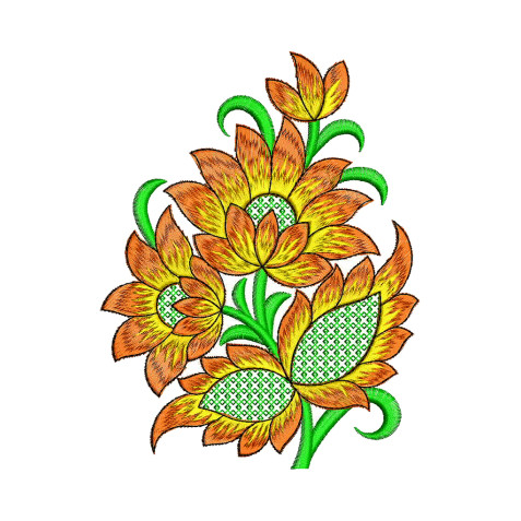 Floral Buta Jalli Embroidery Design