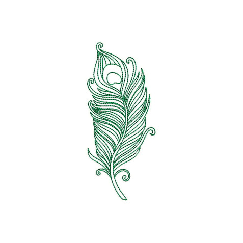 Embroidery Feather Design
