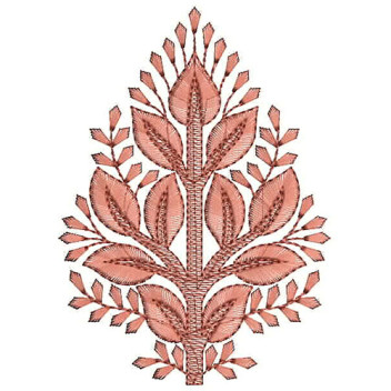 Emerald leaf Applique Embroidery Design 24829