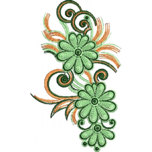Ethenic Flower Embroidery Design