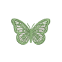 2.1" X 3.1" - Filigree Butterfly for Shopper Bag Embroidery Design