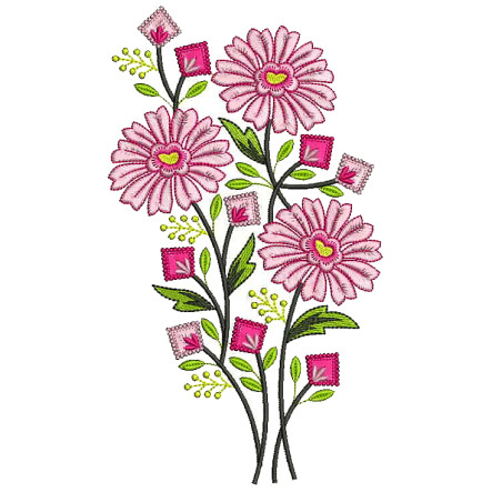 Flat Embroidery Applique Design 25861