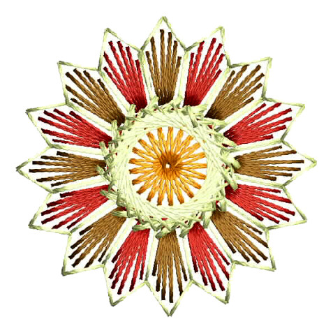 Flat Embroidery Flower Applique 26162