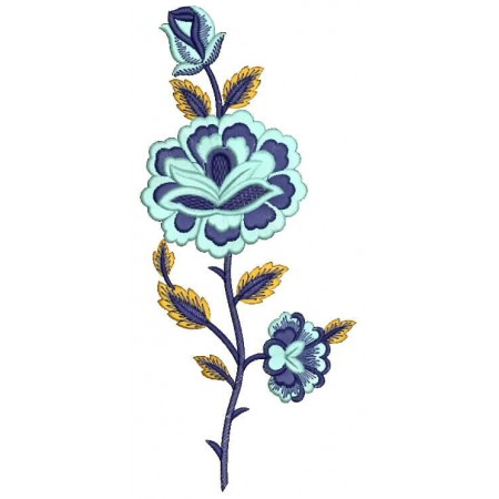Floral Applique Embroidery Design 26385