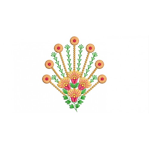 Floral Buke Embroidery Patch