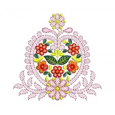 Floral Butta Embroidery Design