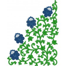 Floral Russian Corner Embroidery