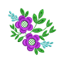 Floral Corner Motif Embroidery Design