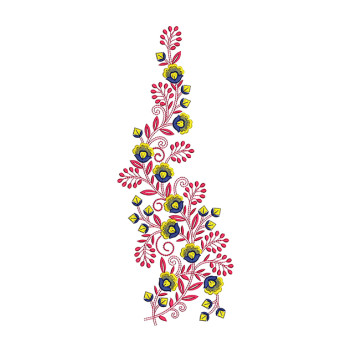 Floral Embroidery Pattern For Curtains