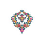 Floral Folk Embroidery Design