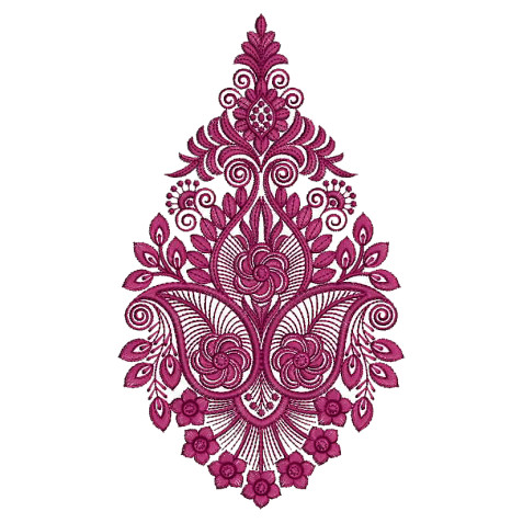 Floral Paisley Pattern Embroidery
