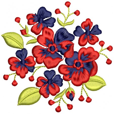Flower Applique Embroidery Design 26289
