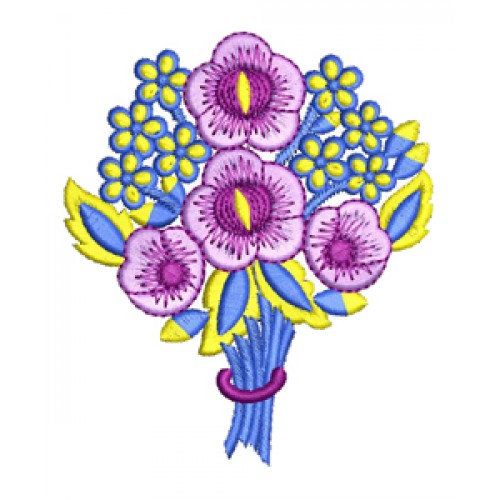 Flower Bunch Embroidery Pattern
