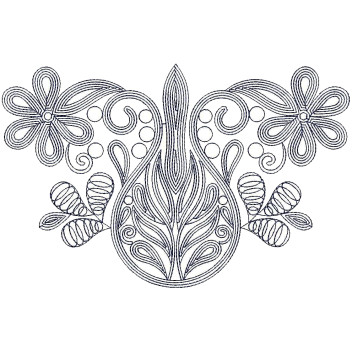 Flower Bouquet Applique Design 26102