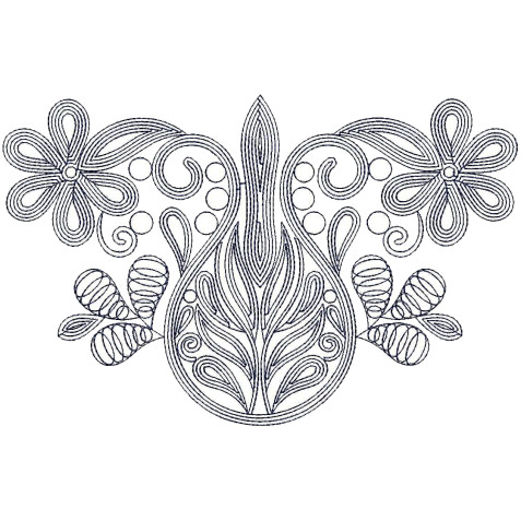 Flower Bouquet Applique Design 26102