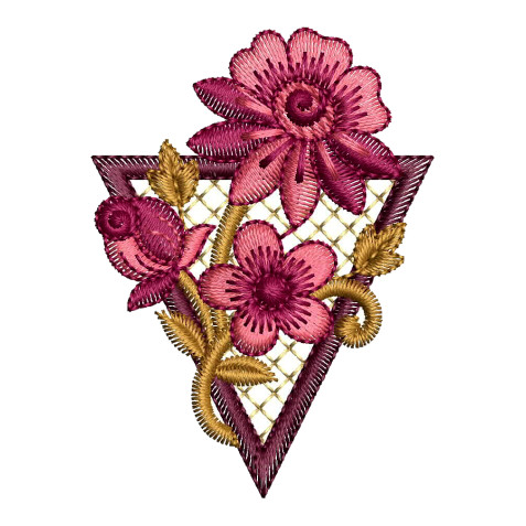 Flower Butta Embroidery Design