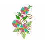 Flower Trion Embroidery Applique