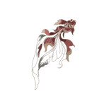 Flowing Koi Fish Vertical Panel Embroidery Design
