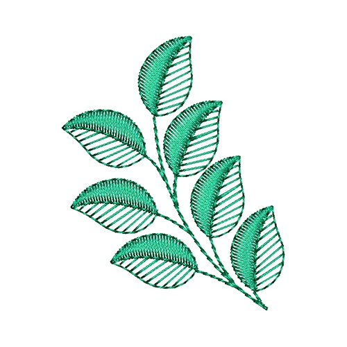 Foliage Branch Embroidery Design