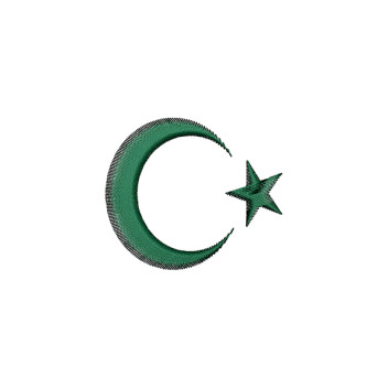 Islamic Crescent Symbol Embroidery Design