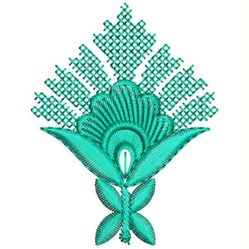 Crochet Flower Pattern Applique Design 24863