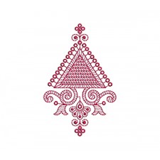 Geometric Triangle Embroidery Pattern